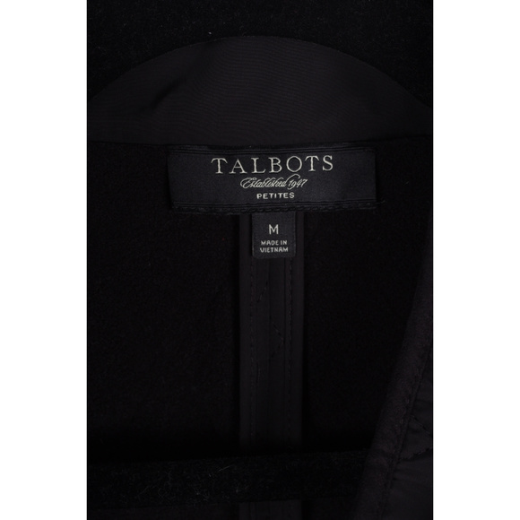 Talbots Black Quilted Vest Size M Petite - Picture 3 of 5